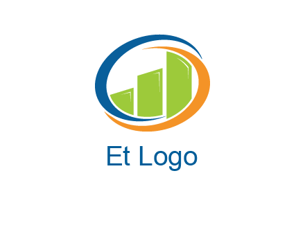 financial bar inside swooshes logo