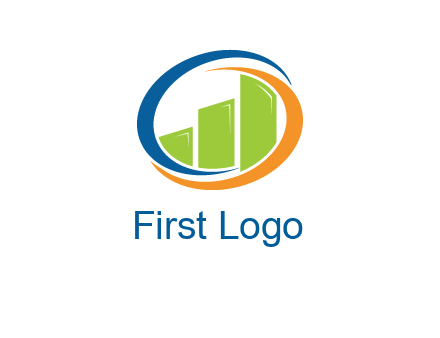 financial bar inside swooshes logo