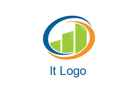 financial bar inside swooshes logo