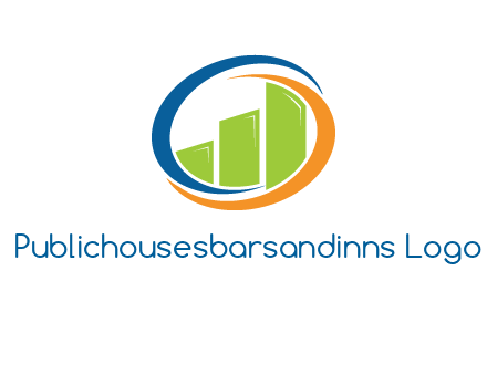 financial bar inside swooshes logo