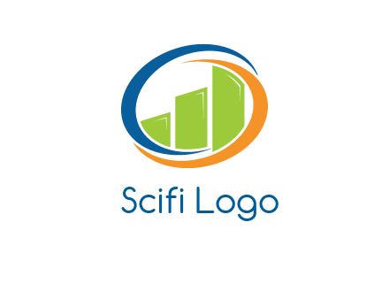 financial bar inside swooshes logo