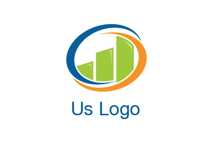 financial bar inside swooshes logo
