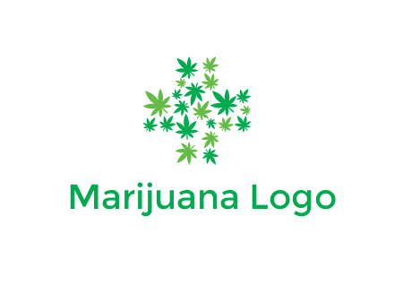 marijuana creating medical cross symbol
