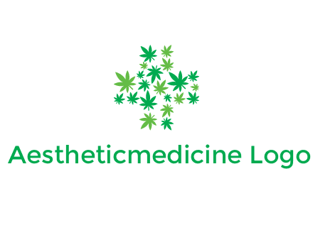 marijuana creating medical cross symbol