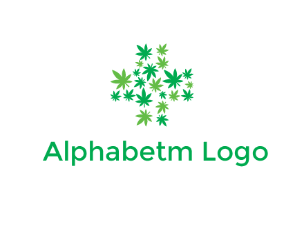 marijuana creating medical cross symbol