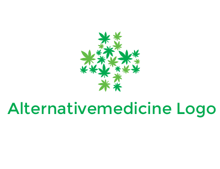 marijuana creating medical cross symbol