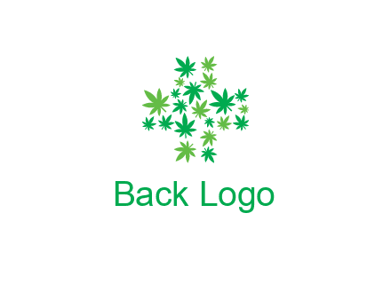 marijuana creating medical cross symbol