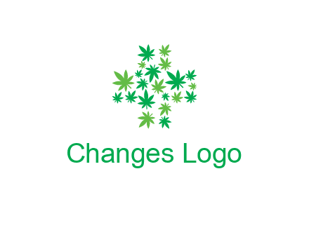 marijuana creating medical cross symbol