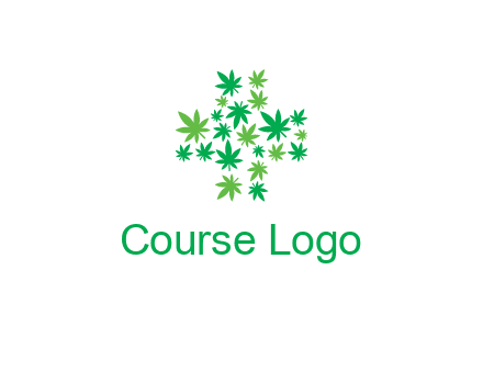 marijuana creating medical cross symbol