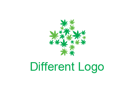 marijuana creating medical cross symbol