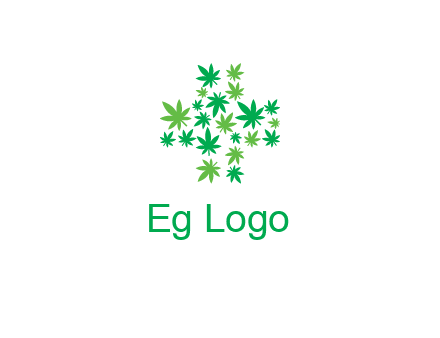 marijuana creating medical cross symbol