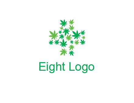 marijuana creating medical cross symbol