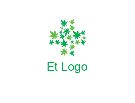 marijuana creating medical cross symbol