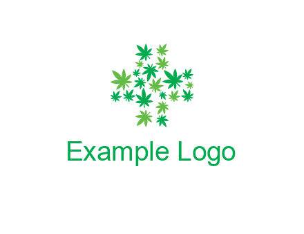 marijuana creating medical cross symbol