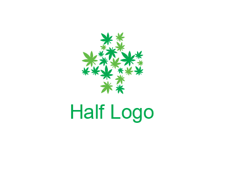 marijuana creating medical cross symbol