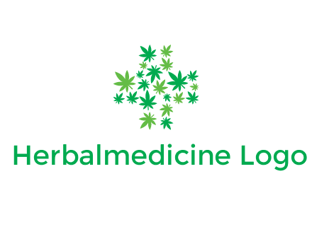 marijuana creating medical cross symbol