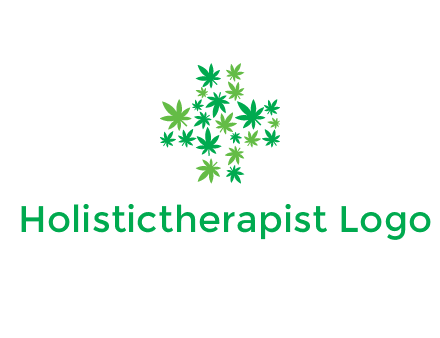 marijuana creating medical cross symbol