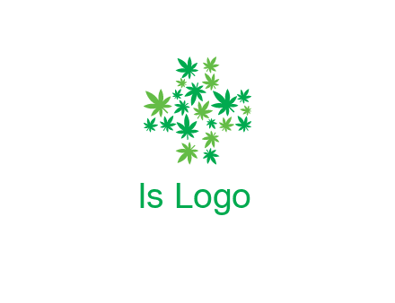marijuana creating medical cross symbol