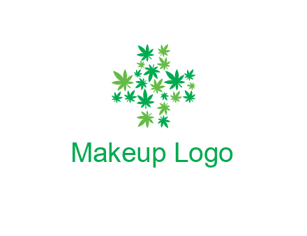 marijuana creating medical cross symbol
