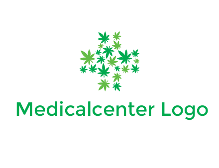 marijuana creating medical cross symbol