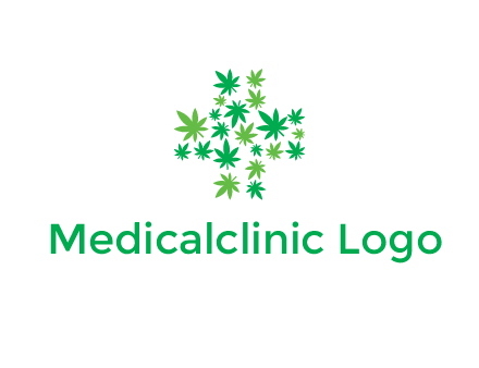 marijuana creating medical cross symbol