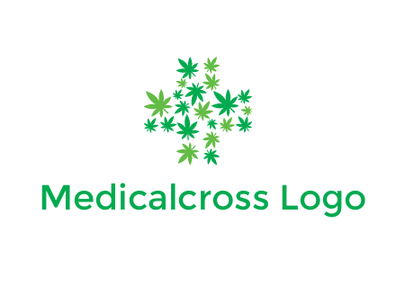 marijuana creating medical cross symbol