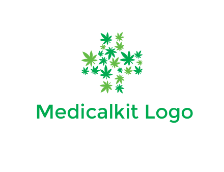 marijuana creating medical cross symbol