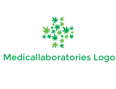 marijuana creating medical cross symbol