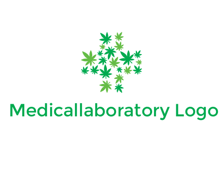 marijuana creating medical cross symbol