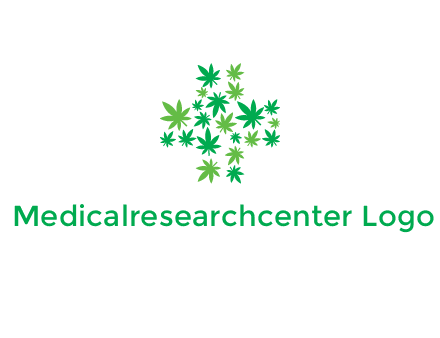 marijuana creating medical cross symbol