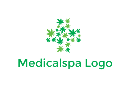 marijuana creating medical cross symbol