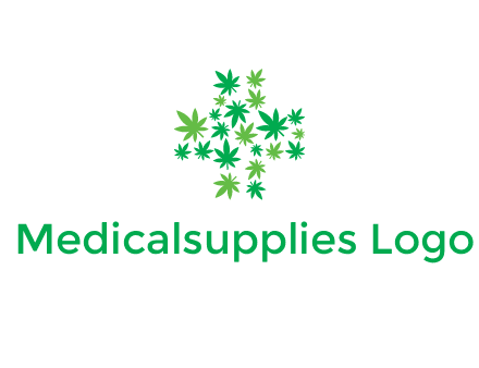 marijuana creating medical cross symbol