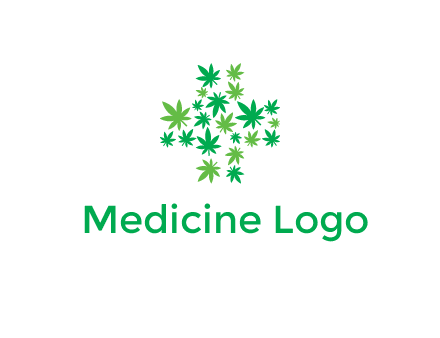 marijuana creating medical cross symbol
