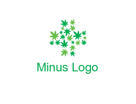 marijuana creating medical cross symbol