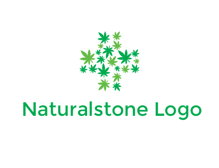 marijuana creating medical cross symbol