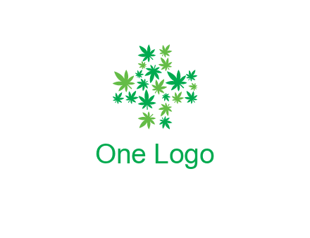 marijuana creating medical cross symbol