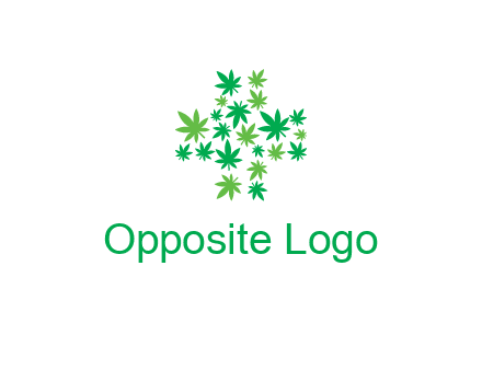 marijuana creating medical cross symbol