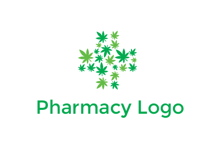 marijuana creating medical cross symbol