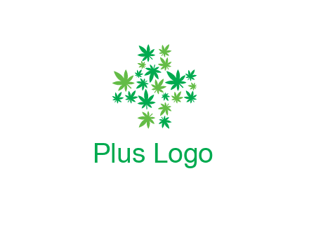 marijuana creating medical cross symbol