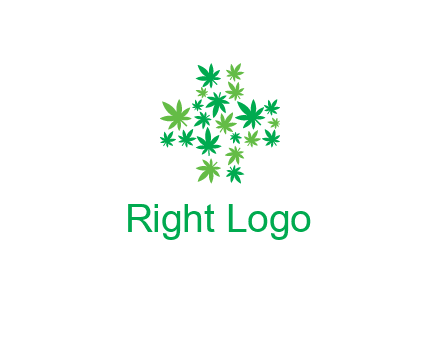 marijuana creating medical cross symbol