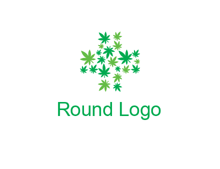 marijuana creating medical cross symbol