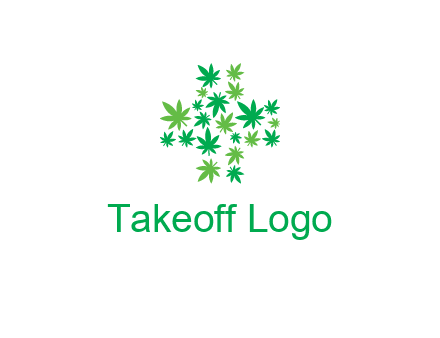 marijuana creating medical cross symbol