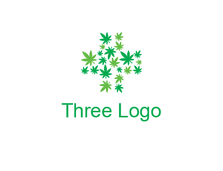 marijuana creating medical cross symbol