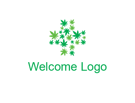 marijuana creating medical cross symbol