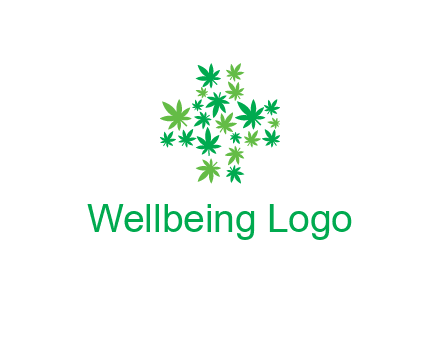 marijuana creating medical cross symbol