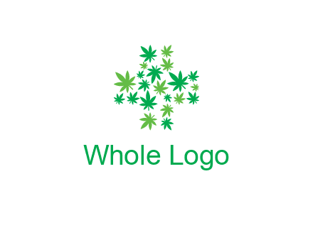 marijuana creating medical cross symbol