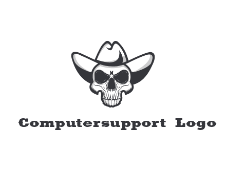 cowboy skull logo