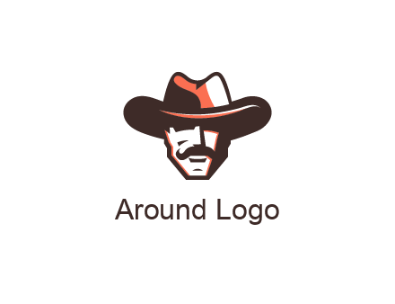 cowboy with moustache illustration