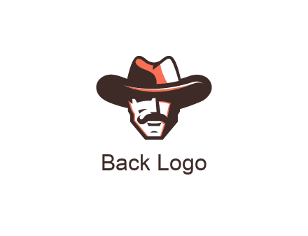 cowboy with moustache illustration