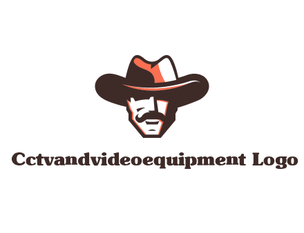 cowboy with moustache illustration